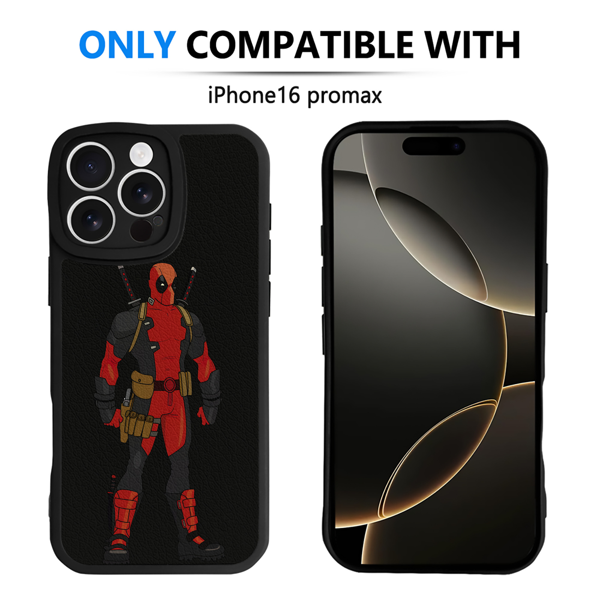 （画像用） Deadpool デッドプール 【iPhone 16シリーズ対応】シリコンスマホケース（レザー調） 材質：シリコン